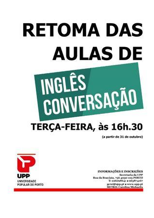 Inglês-Conversação: recomeço das aulas